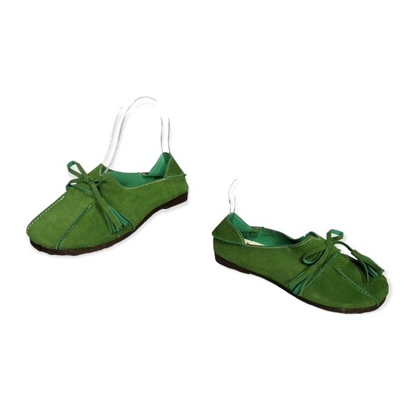 Women's Slip on Green Loafers Soft Faux Leather Size 37/ US Size 6.5 - Picture 8 of 11